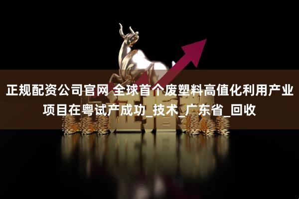 正规配资公司官网 全球首个废塑料高值化利用产业项目在粤试产成功_技术_广东省_回收
